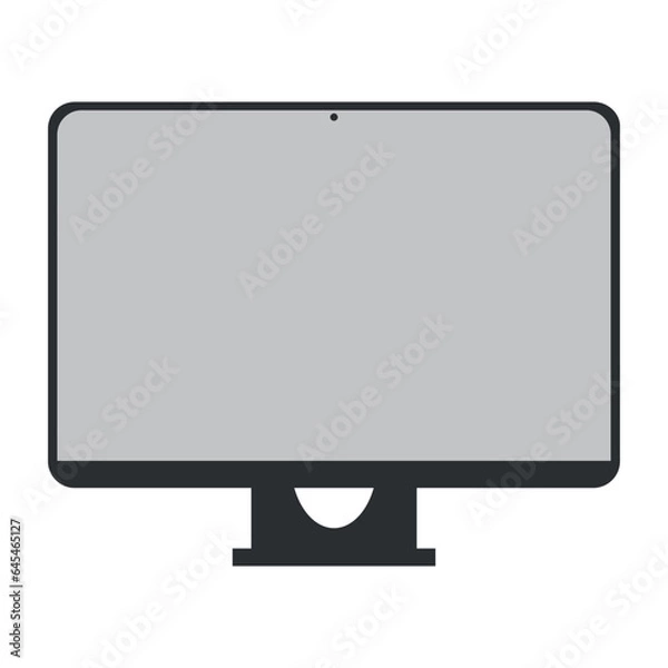 Obraz Icon of a monitor. Vector on a white background.