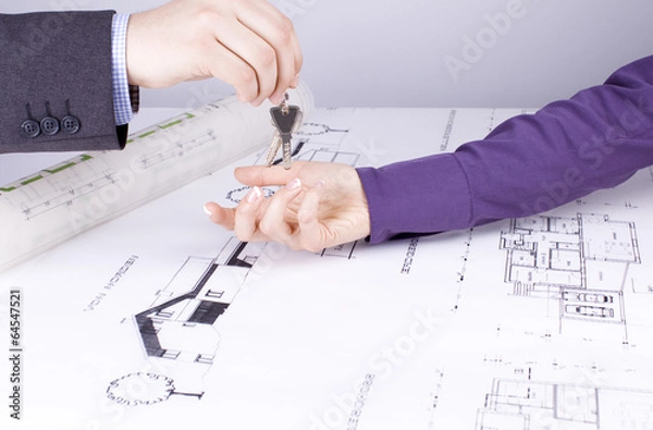 Fototapeta Schlüsselübergabe