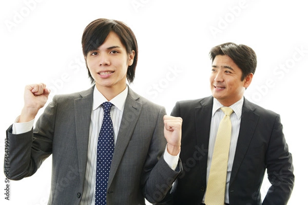 Obraz 笑顔の二人のビジネスマン