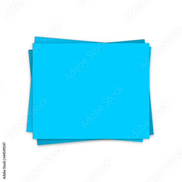 Fototapeta the blue blank sheets of papers