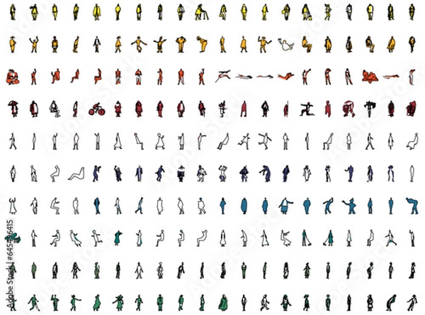 Fototapeta Architecture silhouette set