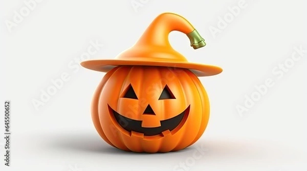 Obraz 3d rendered Halloween pumpkin isolated