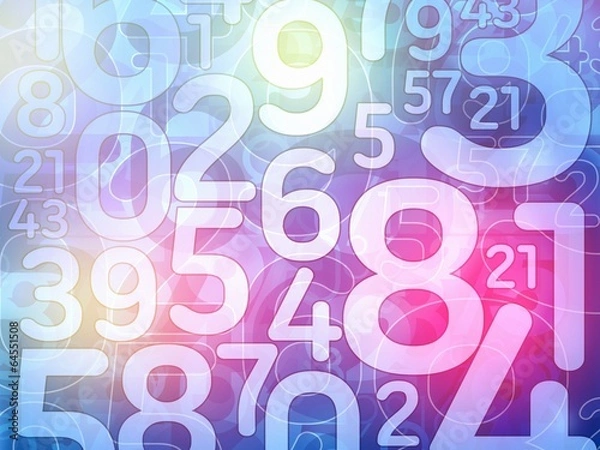 Obraz colorful random number background illustration