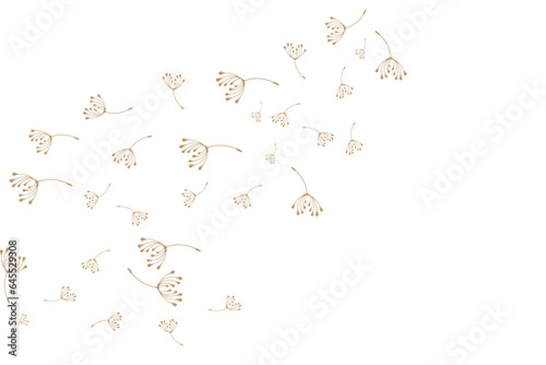 Fototapeta Dandelion Flower Logo Design Simple Vector Minimalist Symbol Template