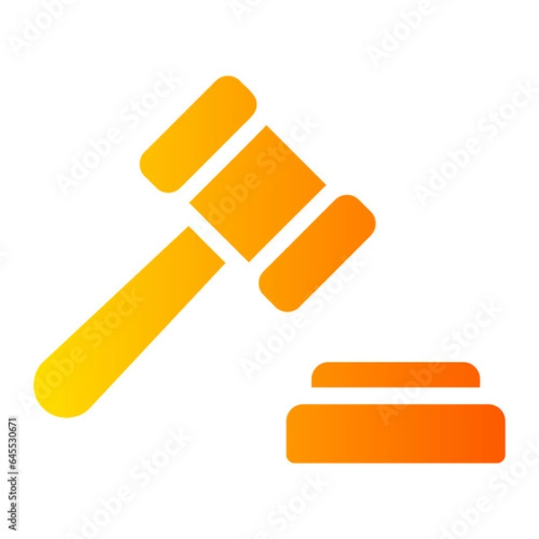 Fototapeta gavel gradient icon