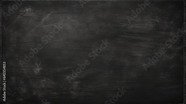 Fototapeta Blackboard texture, old school classroom clean empty chalkboard. generative ai