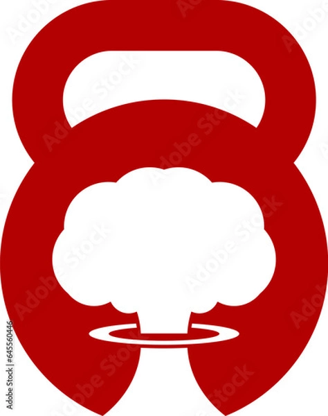 Obraz Kettle bell with bomb explosion