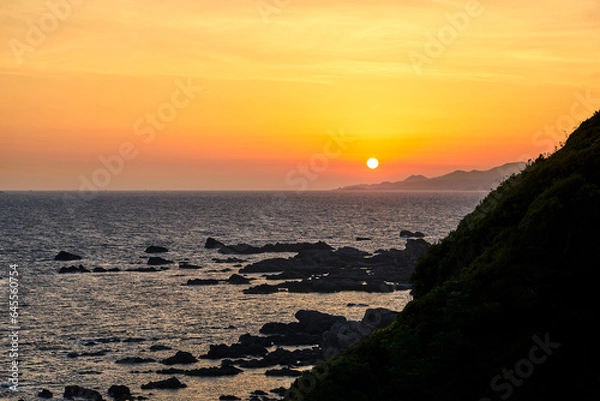 Fototapeta 潮岬からの夕日