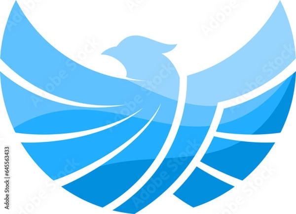 Obraz Simple eagle bird with sky