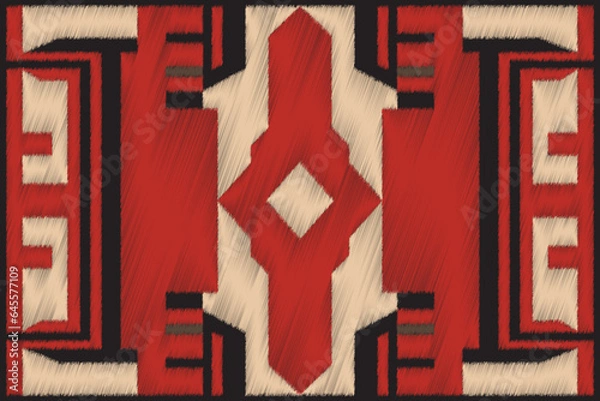 Obraz Ikat Pattern, Geometric ethnic pattern design for background or wallpaper