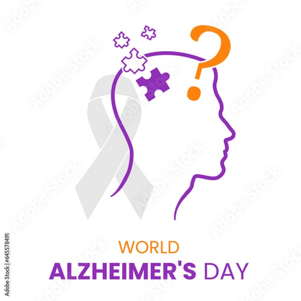 Fototapeta World Alzheimer Day Logo is a design asset suitable for creating logos or promotional materials for events and campaigns related to World Alzheimer's Day