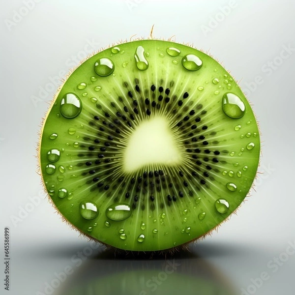 Obraz Kiwi illustration on a white background, Generative AI