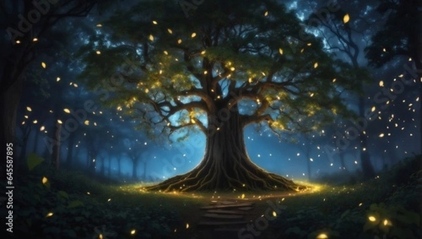 Obraz tree in the forest. Generative ai