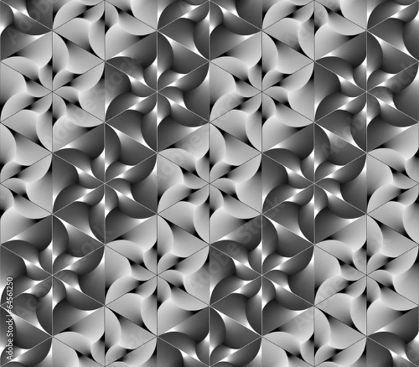 Fototapeta Design seamless monochrome hexagon geometric pattern