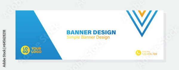 Fototapeta Vector gradient design minimal banner template banner for business company