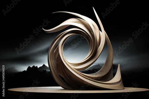 Obraz This abstract sculpture represents the concept of freedom. It is a beautiful and inspiring work of art that celebrates the human spirit.