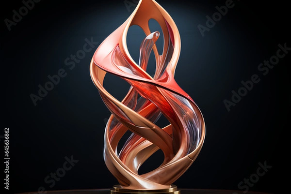 Obraz This abstract sculpture represents the concept of freedom. It is a beautiful and inspiring work of art that celebrates the human spirit.