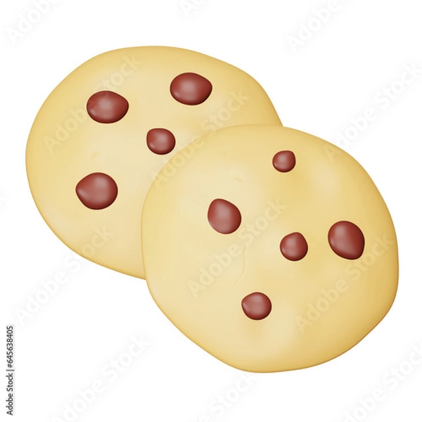 Fototapeta Cookies 3d rendering isometric icon.