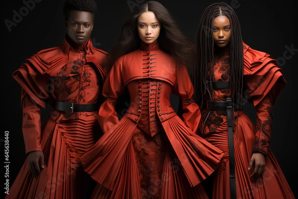 Obraz his fashion design challenges traditional gender norms. The design is bold and unconventional, and it is a statement piece that celebrates individuality and self-expression.