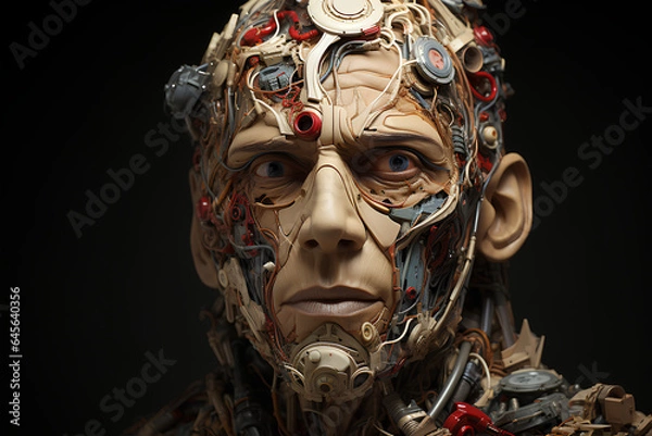 Obraz The portrait is a powerful and thought-provoking work of art that exposes the hypocrisy and corruption of those in power.