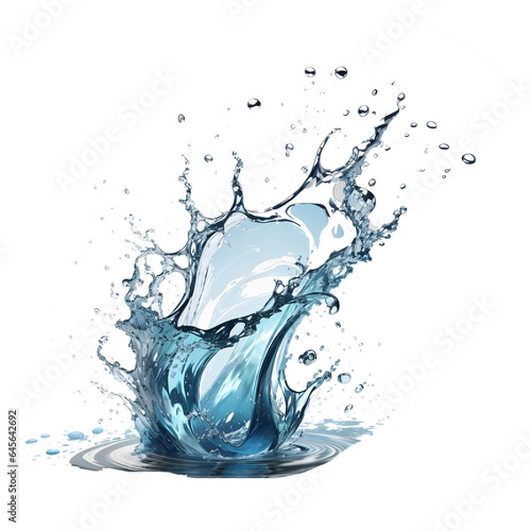 Fototapeta Water liquid Splash isolated on white background includes clipping path