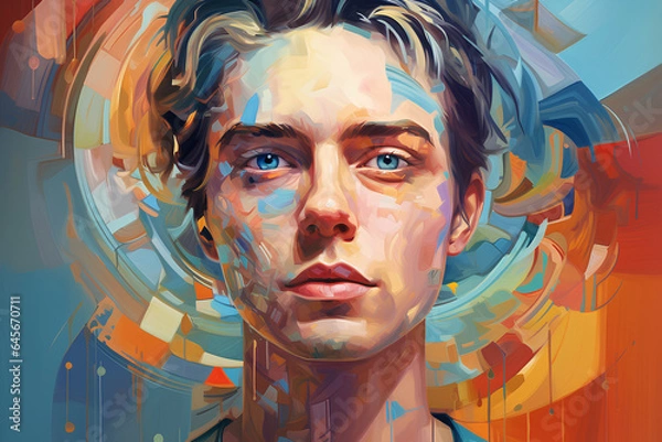 Obraz This artwork offers a glimpse into your artistic soul, beautifully expressed through digital artistry.