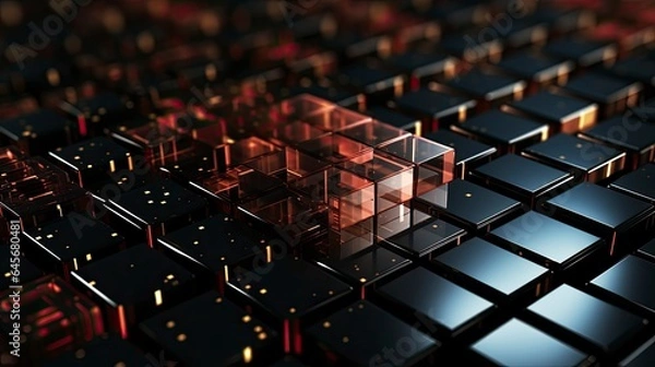 Obraz Data technology abstract background, Generative AI