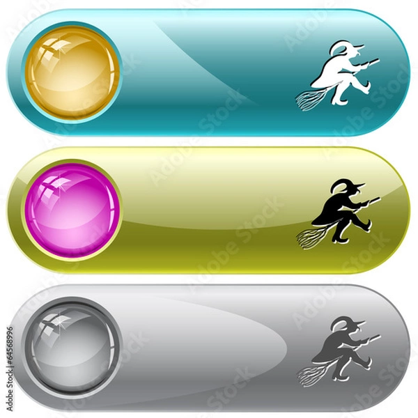 Fototapeta Witch. Vector internet buttons.