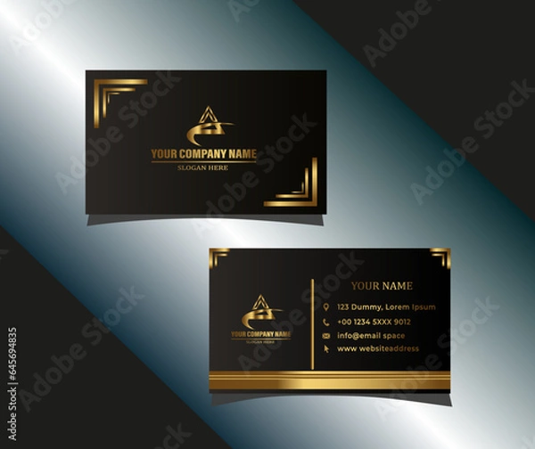 Obraz Luxury Business Card Gold Design professional card design template