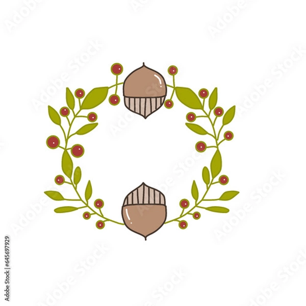 Obraz oak leaves and acorns