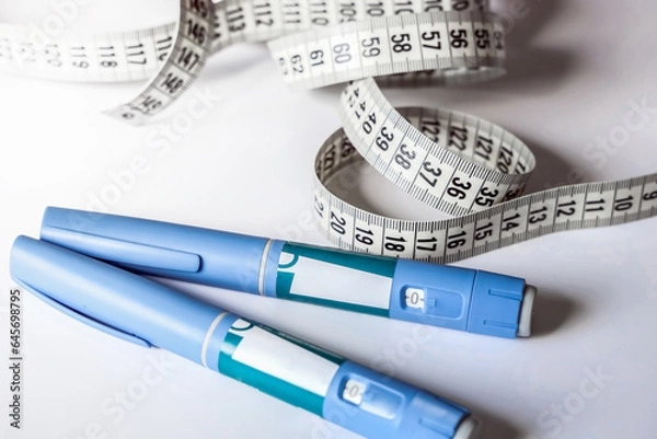 Obraz Ozempic Insulin injection pen or insulin cartridge pen for diabetics.