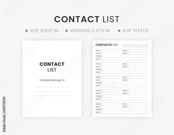 Obraz Contact List Template Small Business. Contact List Planner Template. Business Emergency Contact List Template