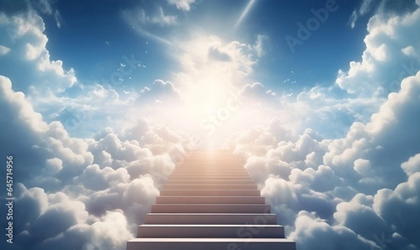 Fototapeta stairway to heaven, ai generative