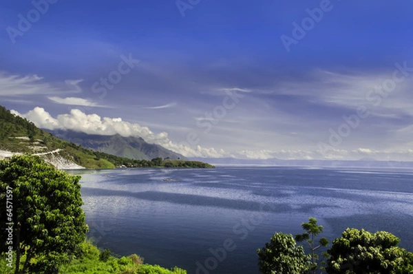 Obraz Widok jeziora Toba.