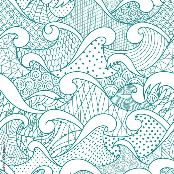 Fototapeta Sea seamless pattern