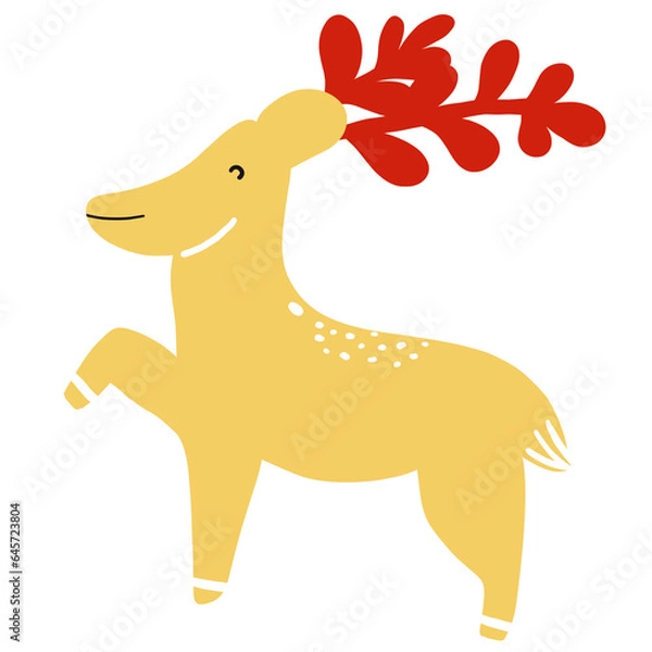 Obraz reindeer with christmas tree