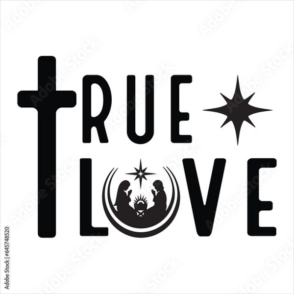 Fototapeta True Love Religious Christmas Svg