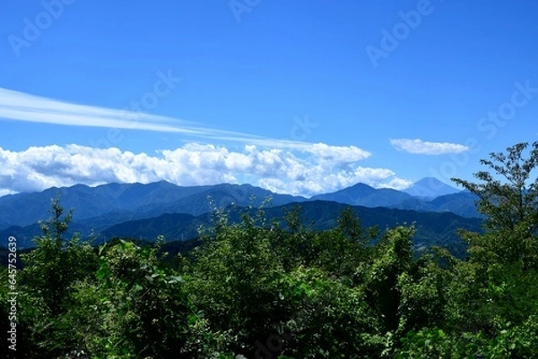 Obraz mountains and clouds