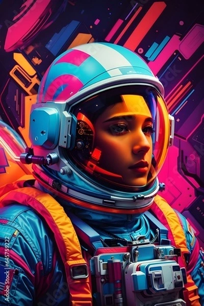 Obraz Astronauta colorido