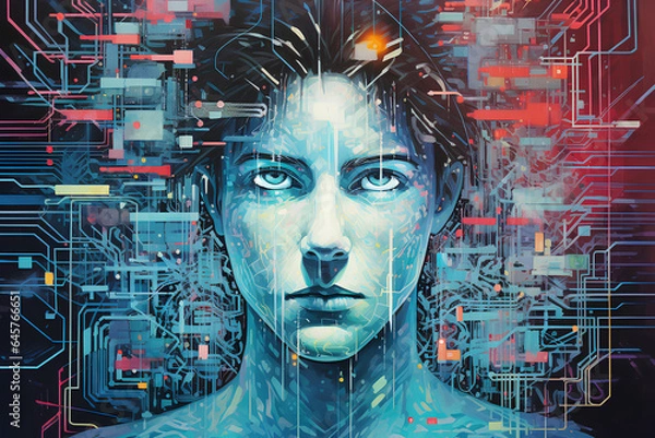 Obraz Experience the transformation from obscurity to global recognition, as this artwork captures the profound influence of memes on modern digital culture. 
