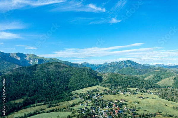 Fototapeta Zakopane resort town from a height, Poland