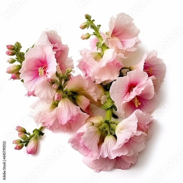 Obraz Hollyhock alcea white background 