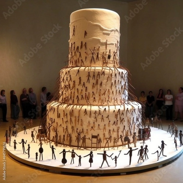 Obraz Huge cake stick figure 