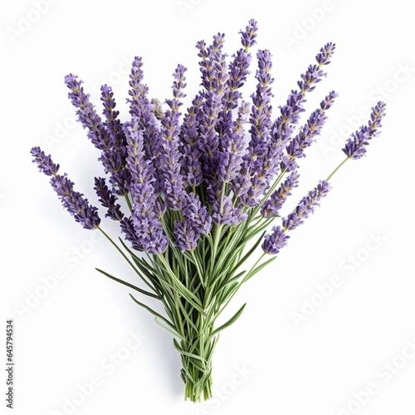 Obraz Lavender lavandula white background 