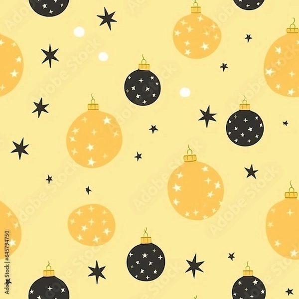 Fototapeta Christmas decoration, seamless pattern. AI Generated.