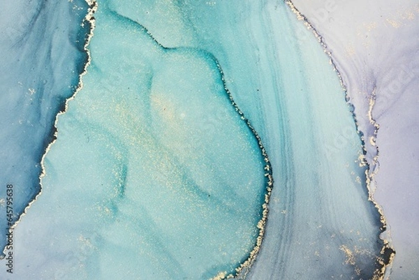 Obraz Original artwork photo of marble ink abstract art. High ...