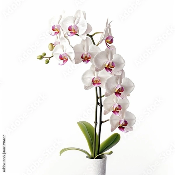 Obraz Orchid white background 