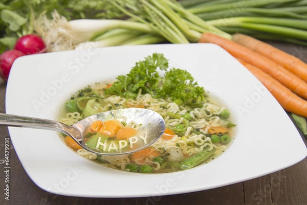 Obraz Buchstabensuppe Happy