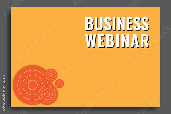 Fototapeta Business webinar template. Great for backgrounds, internet marketing, flyers, banners, internet advertising etc. Editable