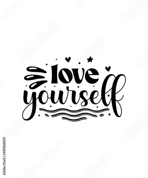 Obraz Motivational T-shirt Design bundle ,Motivational Quotes SVG Bundle, Positive Quotes SVG , Inspirational Quotes SVG, Life Quotes, Hand-lettered Quotes, Cut file for Cricut ,Mega SVG Bundle, T Shirt Des